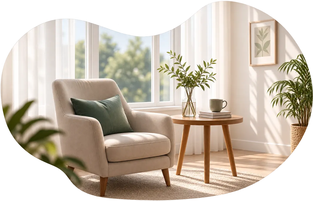 A calm space for reflective conversations